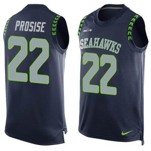High quality Seahawks #22 C. J. Prosise Steel Blue Team Color Men's Stitched NFL Limited Tank Top Jersey