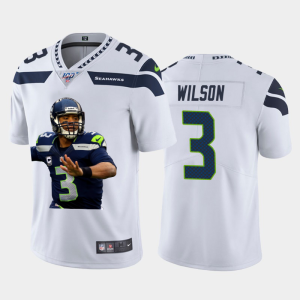 Superb Seattle Seahawks #3 Russell Wilson Team Hero 1 Vapor Limited NFL 100 Jersey White