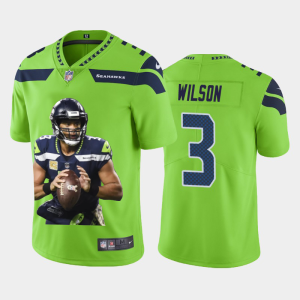 Outstanding Seattle Seahawks #3 Russell Wilson Team Hero 2 Vapor Limited NFL Jersey Green