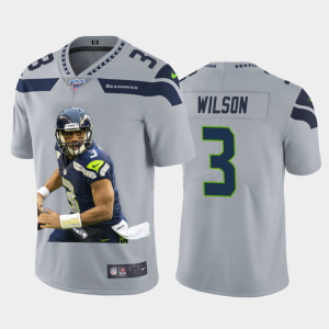 Stunning Seattle Seahawks #3 Russell Wilson Team Hero 2 Vapor Limited NFL Jersey Grey