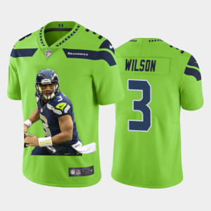 Delightful Seattle Seahawks #3 Russell Wilson Team Hero Vapor Limited NFL Jersey Green