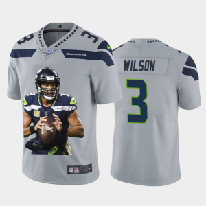 Superb Seattle Seahawks #3 Russell Wilson Team Hero Vapor Limited NFL Jersey Grey