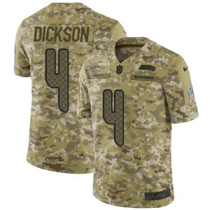 Fantastic Seahawks #4 Michael Dickson Camo Men's Stitched NFL Limited 2018 Salute To Service Jersey