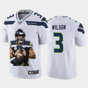 Fantastic Seattle Seahawks #3 Russell Wilson Team Hero Vapor Limited NFL 100 Jersey White