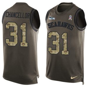 Delightful Seahawks #31 Kam Chancellor Green Men's Stitched NFL Limited Salute To Service Tank Top Jersey