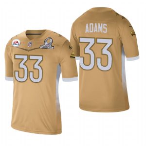 Stunning Seattle Seahawks #33 Jamal Adams 2021 NFC Pro Bowl Game Gold NFL Jersey