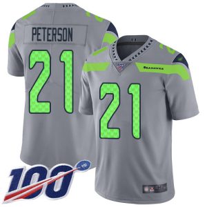Premium Seahawks #21 Adrian Peterson Gray Men's Stitched NFL Limited Inverted Legend 100th Season Jersey