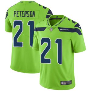 High quality Seahawks #21 Adrian Peterson Green Men's Stitched NFL Limited Rush Jersey