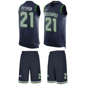 Outstanding Seahawks #21 Adrian Peterson Steel Blue Team Color Men's Stitched NFL Limited Tank Top Suit Jersey