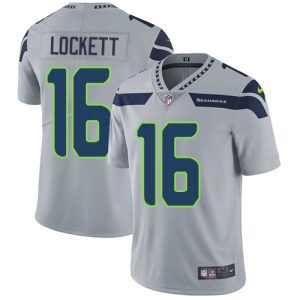 Exceptional Seahawks #16 Tyler Lockett Grey Alternate Men's Stitched NFL Vapor Untouchable Limited Jersey
