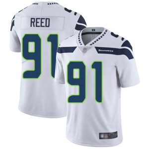 Delightful Seahawks #91 Jarran Reed White Men's Stitched NFL Vapor Untouchable Limited Jersey