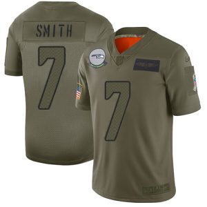 Outstanding Seahawks #7 Geno Smith Camo Men's Stitched NFL Limited 2019 Salute To Service Jersey
