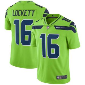 Superb Seahawks #16 Tyler Lockett Green Men's Stitched NFL Limited Rush Jersey