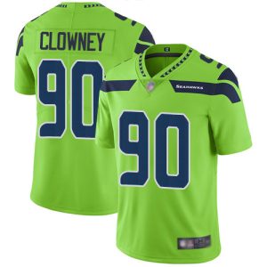 Superb Seahawks #90 Jadeveon Clowney Green Men's Stitched NFL Limited Rush Jersey