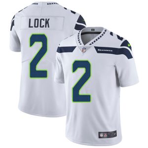 Top notch Seahawks #2 Drew Lock White Men's Stitched NFL Vapor Untouchable Limited Jersey