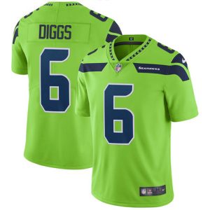 Premium Seahawks #6 Quandre Diggs Green Men's Stitched NFL Limited Rush Jersey