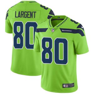 Delightful Seahawks #80 Steve Largent Green Men's Stitched NFL Limited Rush Jersey