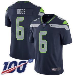 Fantastic Seahawks #6 Quandre Diggs Steel Blue Team Color Men's Stitched NFL 100th Season Vapor Untouchable Limited Jersey