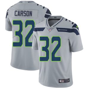 Delightful Seahawks #32 Chris Carson Grey Alternate Men's Stitched NFL Vapor Untouchable Limited Jersey