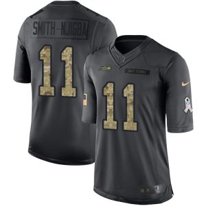 Premium Seahawks #11 Jaxon Smith-Njigba Black Men's Stitched NFL Limited 2016 Salute to Service Jersey