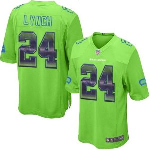 Outstanding Seahawks #24 Marshawn Lynch Green Alternate Men's Stitched NFL Limited Strobe Jersey
