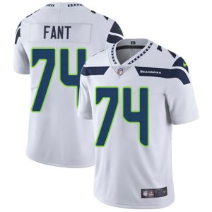 Delightful Seahawks #74 George Fant White Men's Stitched NFL Vapor Untouchable Limited Jersey