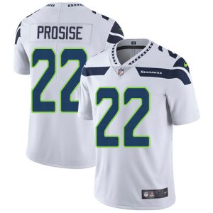 Exceptional Seahawks #22 C. J. Prosise White Men's Stitched NFL Vapor Untouchable Limited Jersey