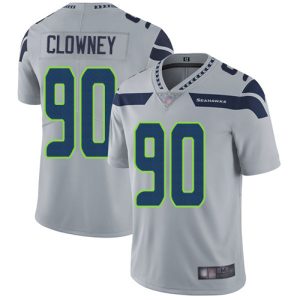 Premium Seahawks #90 Jadeveon Clowney Grey Alternate Men's Stitched NFL Vapor Untouchable Limited Jersey