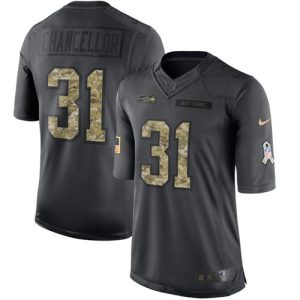 Top notch Seahawks #31 Kam Chancellor Black Men's Stitched NFL Limited 2016 Salute to Service Jersey
