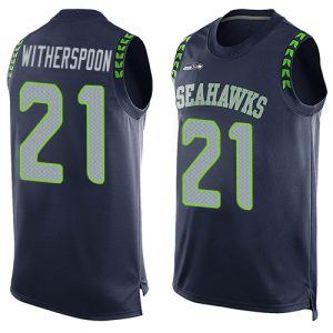 Outstanding Seahawks #21 Devon Witherspoon Steel Blue Team Color Men's Stitched NFL Limited Tank Top Jersey