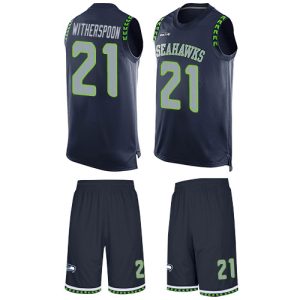 Fantastic Seahawks #21 Devon Witherspoon Steel Blue Team Color Men's Stitched NFL Limited Tank Top Suit Jersey