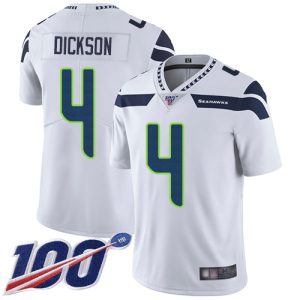 Stunning Seahawks #4 Michael Dickson White Men's Stitched NFL 100th Season Vapor Limited Jersey