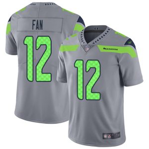 High quality Seahawks #12 Fan Gray Men's Stitched NFL Limited Inverted Legend Jersey