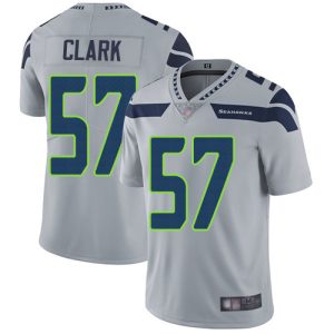 High quality Seahawks #57 Frank Clark Grey Alternate Men's Stitched NFL Vapor Untouchable Limited Jersey