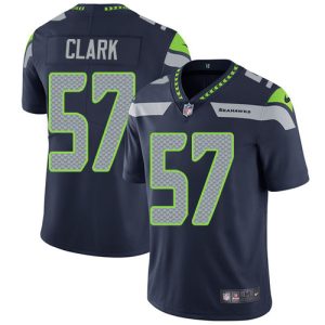 Superb Seahawks #57 Frank Clark Steel Blue Team Color Men's Stitched NFL Vapor Untouchable Limited Jersey