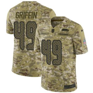 Outstanding Seahawks #49 Shaquem Griffin Camo Men's Stitched NFL Limited 2018 Salute To Service Jersey