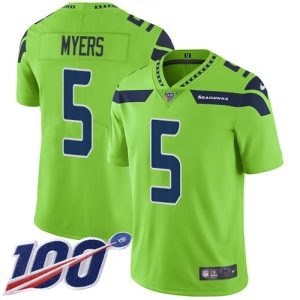 Premium Seahawks #5 Jason Myers Green Men's Stitched NFL Limited Rush 100th Season Jersey