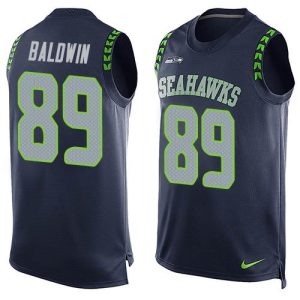 Premium Seahawks #89 Doug Baldwin Steel Blue Team Color Men's Stitched NFL Limited Tank Top Jersey