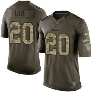 Amazing Seahawks #20 Julian Love Green Men's Stitched NFL Limited 2015 Salute To Service Jersey
