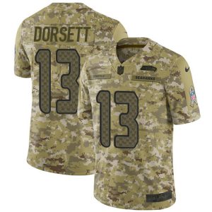 Top notch Seahawks #13 Phillip Dorsett Camo Men's Stitched NFL Limited 2018 Salute To Service Jersey