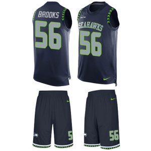 Stunning Seahawks #56 Jordyn Brooks Steel Blue Team Color Men's Stitched NFL Limited Tank Top Suit Jersey