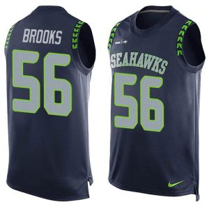 Exceptional Seahawks #56 Jordyn Brooks Steel Blue Team Color Men's Stitched NFL Limited Tank Top Jersey