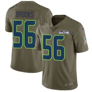High quality Seahawks #56 Jordyn Brooks Olive Men's Stitched NFL Limited 2017 Salute To Service Jersey
