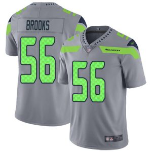 Exceptional Seahawks #56 Jordyn Brooks Gray Men's Stitched NFL Limited Inverted Legend Jersey