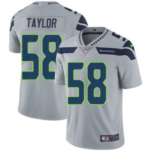 Amazing Seahawks #58 Darrell Taylor Grey Alternate Men's Stitched NFL Vapor Untouchable Limited Jersey