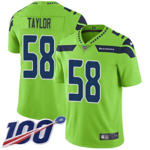 High quality Seahawks #58 Darrell Taylor Green Men's Stitched NFL Limited Rush 100th Season Jersey