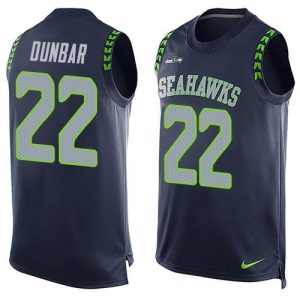 Top notch Seahawks #22 Quinton Dunbar Steel Blue Team Color Men's Stitched NFL Limited Tank Top Jersey