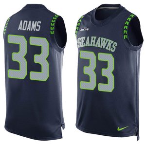 Top notch Seahawks #33 Jamal Adams Steel Blue Team Color Men's Stitched NFL Limited Tank Top Jersey