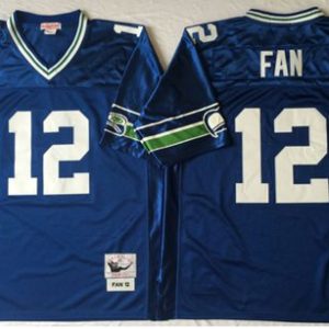 Top notch Mitchell And Ness Seahawks #12 Fan Blue Throwback Stitched NFL Jersey